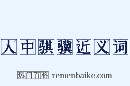 人中骐骥近义词是什么意思的图片